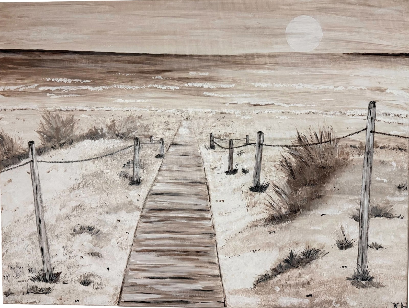 „Dem Licht entgegen“ – Acryl auf Leinwand von Katja Hellweg