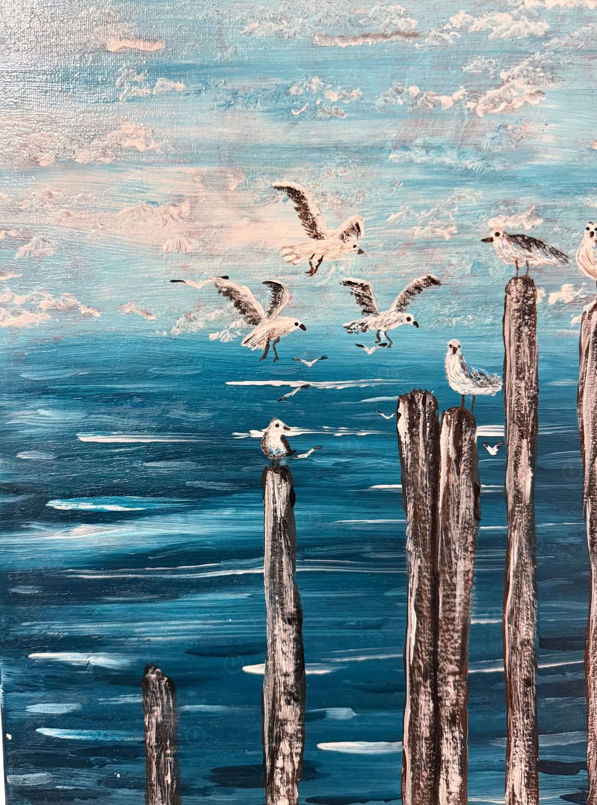 „Gesang der Gezeiten“ – Acryl auf Leinwand von Katja Hellweg