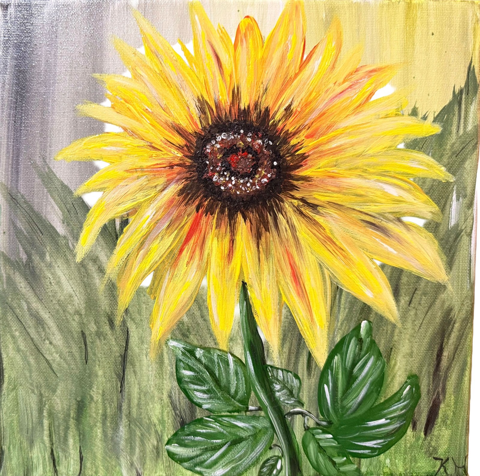 „Das Lächeln des Sommers“ – Acryl auf Leinwand von Katja Hellweg